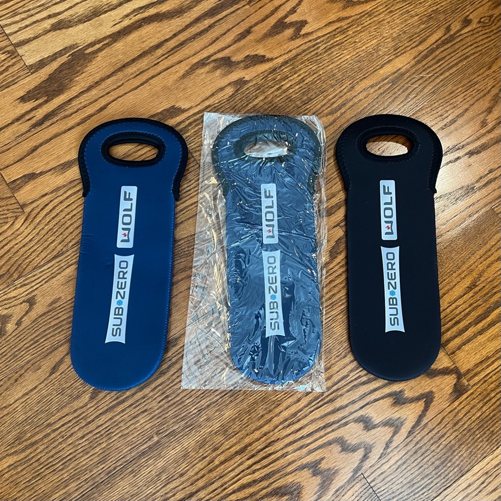 Neoprene Wine Cooler Bag Tote with Carry Handles Bundle of 3